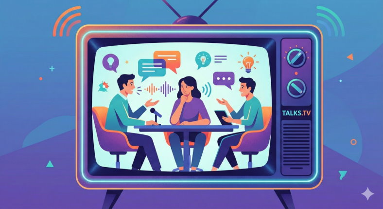 talks.tv flat illustration concept